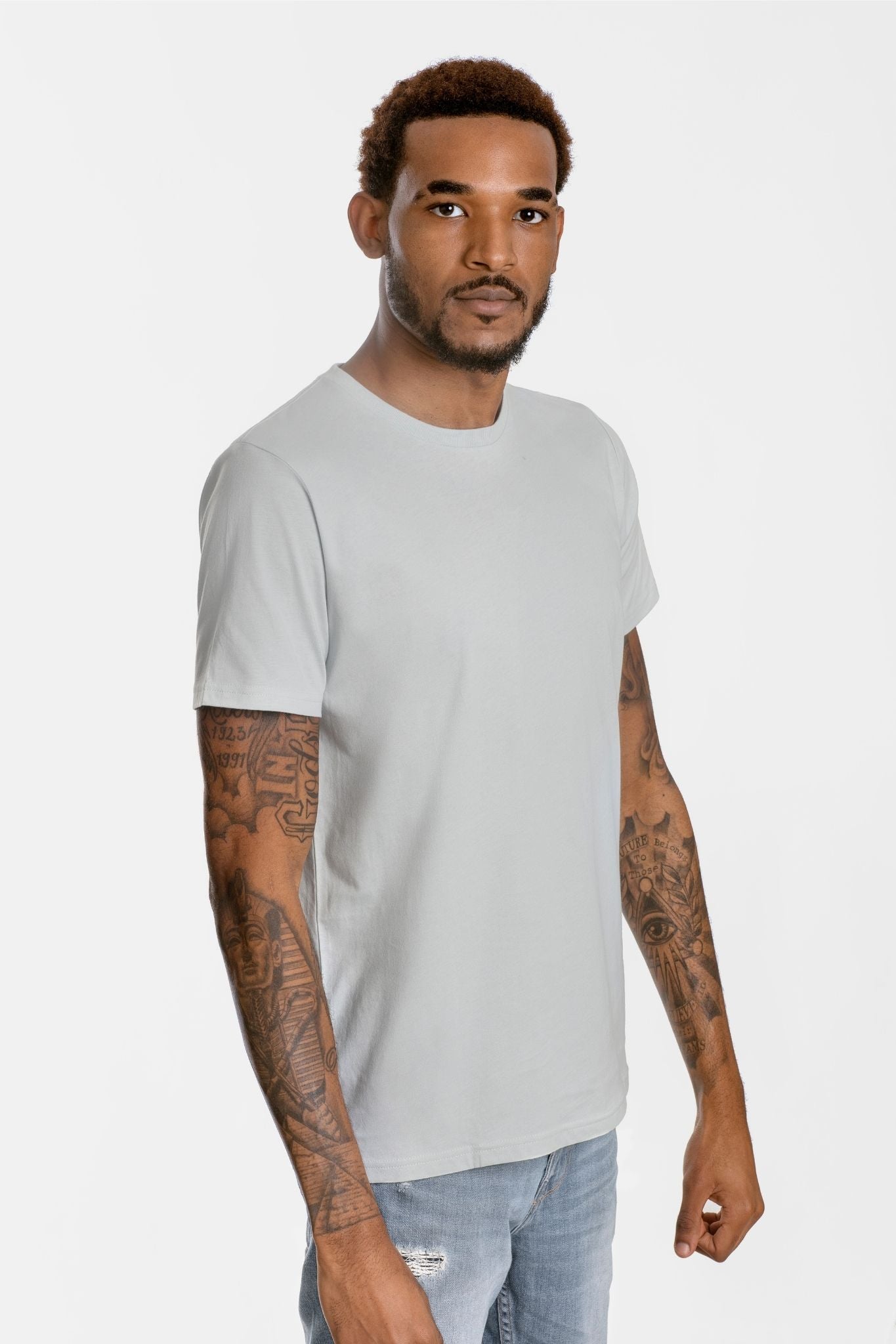 GOLD COTTON Unisex Organic Short Sleeve Tee in Stone