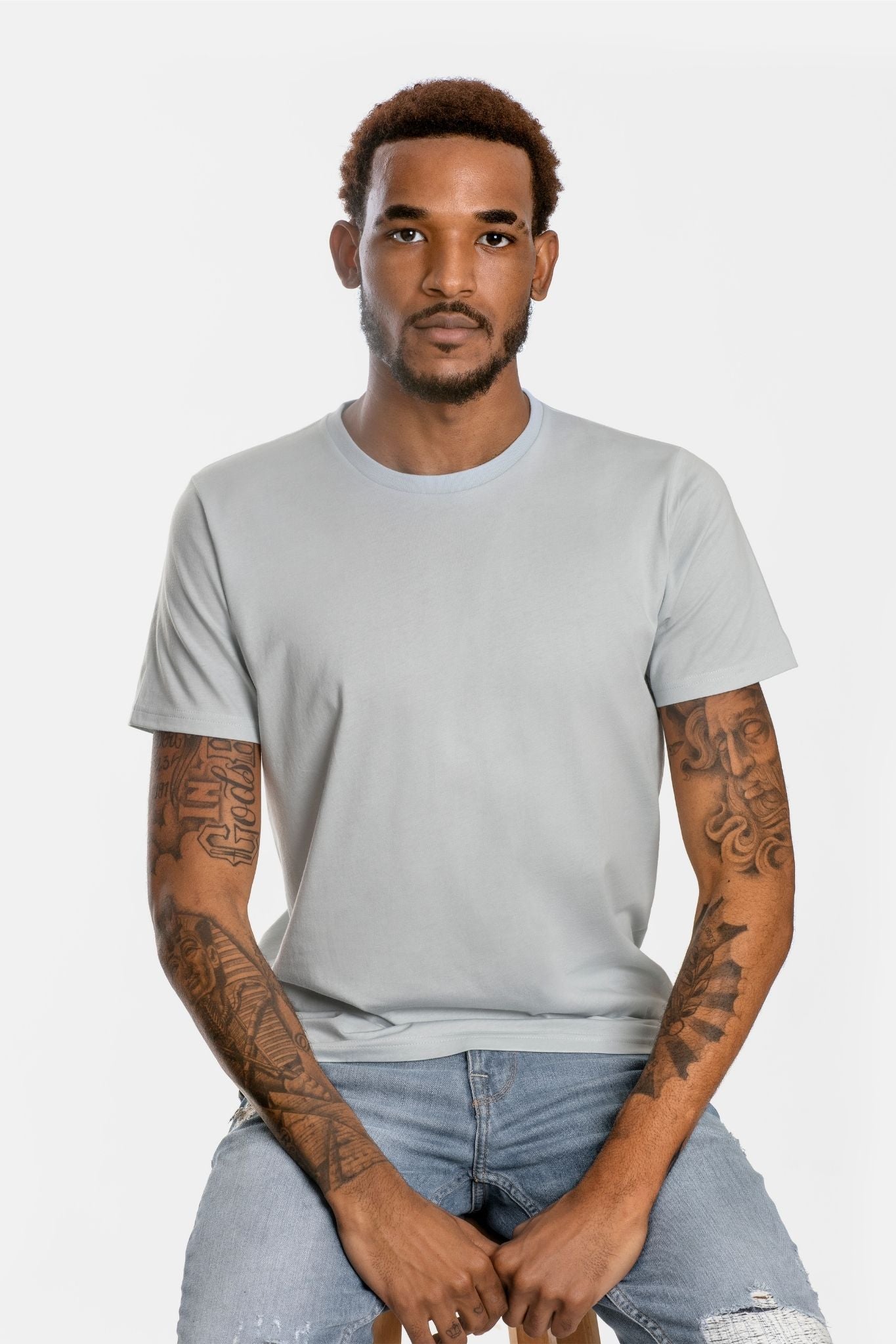 GOLD COTTON Unisex Organic Short Sleeve Tee in Stone